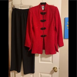 Sparkly Chinese jacket and pants set